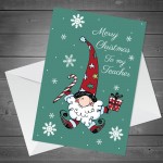 Merry Christmas Card For Teacher Thank You Cards For Teacher