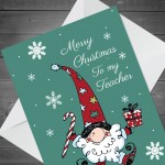 Merry Christmas Card For Teacher Thank You Cards For Teacher