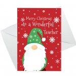 Childrens Kids Christmas Card For Teacher Thank You Cards