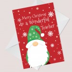 Childrens Kids Christmas Card For Teacher Thank You Cards