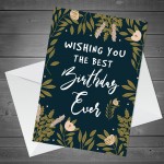 Best Birthday Ever Cute Floral Birthday Wishes Card