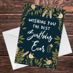 Best Birthday Ever Cute Floral Birthday Wishes Card