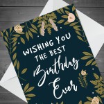 Best Birthday Ever Cute Floral Birthday Wishes Card