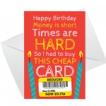 Funny Happy Birthday Card Joke Reduced Cheap Birthday Card