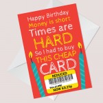 Funny Happy Birthday Card Joke Reduced Cheap Birthday Card