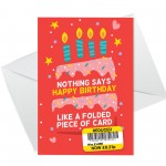 Funny Birthday Card Joke Reduced Bithday Celebration Greetings