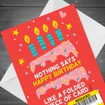 Funny Birthday Card Joke Reduced Bithday Celebration Greetings