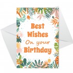 Best Wishes Birthday Card Cute Floral Happy Birthday Cards