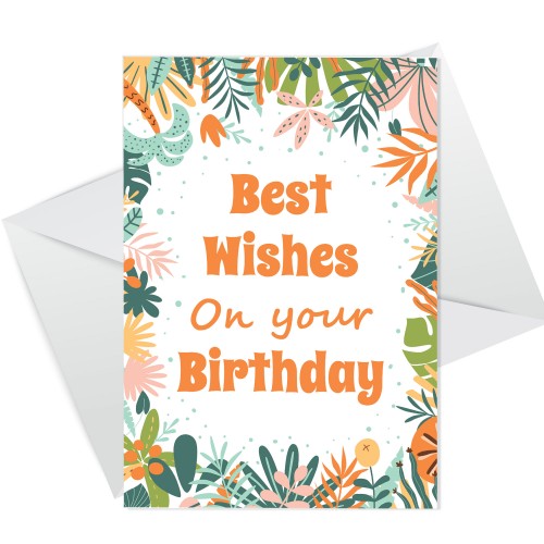 Best Wishes Birthday Card Cute Floral Happy Birthday Cards