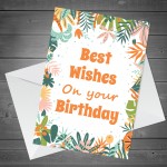 Best Wishes Birthday Card Cute Floral Happy Birthday Cards