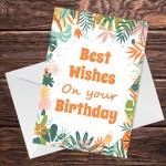 Best Wishes Birthday Card Cute Floral Happy Birthday Cards