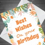 Best Wishes Birthday Card Cute Floral Happy Birthday Cards