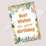 Best Wishes Birthday Card Cute Floral Happy Birthday Cards