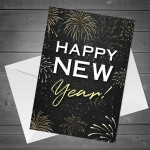 New Year Greeting Card With White Envelope Happy New Year Card