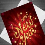 Happy New Year Card New Year Greeting Card Envelope Family