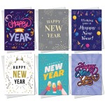 New Year Cards Multipack pack of 12 Happy New Year Cards