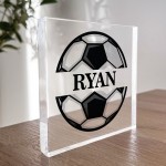 Personalised Football Sign For Son Brother Dad Football Player