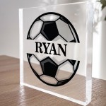 Personalised Football Sign For Son Brother Dad Football Player