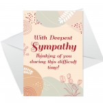 With Deepest Sympathy Bereavement Loss Condolences Card