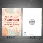 With Deepest Sympathy Bereavement Loss Condolences Card