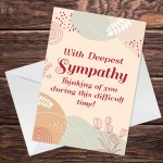 With Deepest Sympathy Bereavement Loss Condolences Card