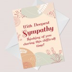 With Deepest Sympathy Bereavement Loss Condolences Card