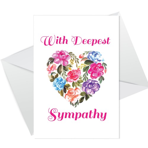 With Deepest Sympathy Condolences Floral Sympathies Bereavement 