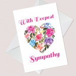 With Deepest Sympathy Condolences Floral Sympathies Bereavement 