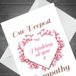 Thinking Of You Condolences Sympathies Bereavement Card