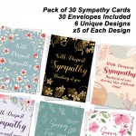 Sympathy Cards Multipack of 30 Sympathy Cards Condolences Sorry