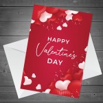 Valentines Card For Girfriend Boyfriend Husband Wife Love Hearts