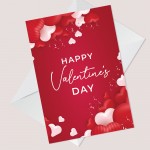 Valentines Card For Girfriend Boyfriend Husband Wife Love Hearts