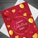 Valentine's Day Card For Husband Wife Cute Balloons Gift Card