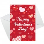 Happy Valentines Day Polka Dot Gift Card For Girlfriend Wife