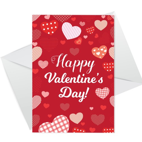 Happy Valentines Day Polka Dot Gift Card For Girlfriend Wife