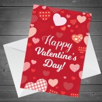 Happy Valentines Day Polka Dot Gift Card For Girlfriend Wife