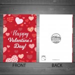 Happy Valentines Day Polka Dot Gift Card For Girlfriend Wife