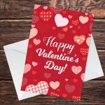 Happy Valentines Day Polka Dot Gift Card For Girlfriend Wife