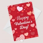 Happy Valentines Day Polka Dot Gift Card For Girlfriend Wife