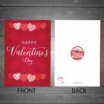 Valentines Day Card Cute Stripe Valentine Card For Girlfriend 