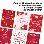 Valentines Day Cards Multipack of 12 Valentine's Day Card