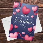 Valentines Card For Him Her Husband Wife Cute Hearts Card