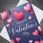 Valentines Card For Him Her Husband Wife Cute Hearts Card