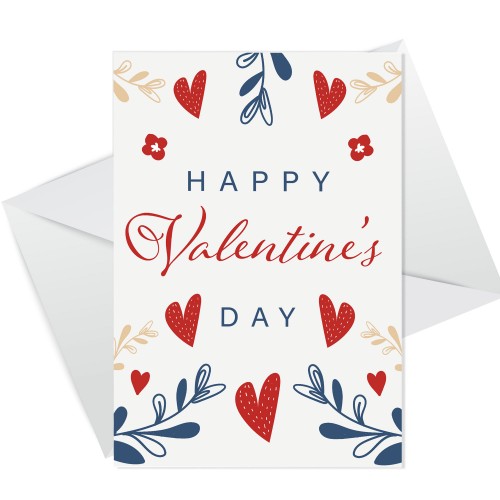 Valentine's Day Card Floral Cute Valentine For Him Her