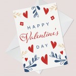 Valentine's Day Card Floral Cute Valentine For Him Her