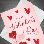 Valentines Day Card Girlfriend Wife Fiancï¿½ Pink Heart Balloons