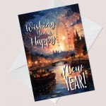 Happy New Year Greetings Card For Family Friends Colleague