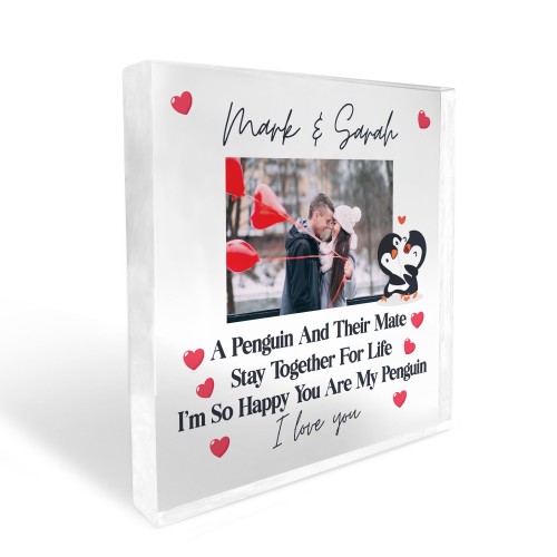 PERSONALISED Penguin Gifts for Her Him Girlfriend Boyfriend Wife