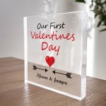 Our First Valentines Day Gift For Boyfriend Girlfriend Plaque