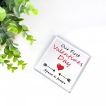 Our First Valentines Day Gift For Boyfriend Girlfriend Plaque